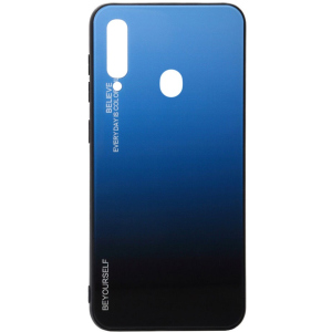 Панель BeCover Gradient Glass для Samsung Galaxy A20s 2019 SM-A207 Blue-Black