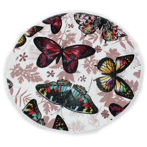 Пляжное полотенце MirSon №5081 Summer Time Butterflies 150x150 см (2200003947908) лучшая модель в Луцке