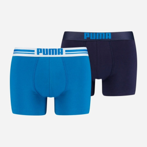 Трусы-шорты Puma Placed Logo Boxer 2P 90651901 XL 2 пары Blue (8718824117034) лучшая модель в Луцке