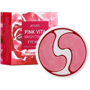 Патчі під очі Petitfee Pink Vita Brightening Eye Mask Освітлення 60 шт (8809508850498) в Луцьку