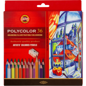 Художественные карандаши Koh-i-Noor Polycolor 36 цветов картонная упаковка (3835) ТОП в Луцке