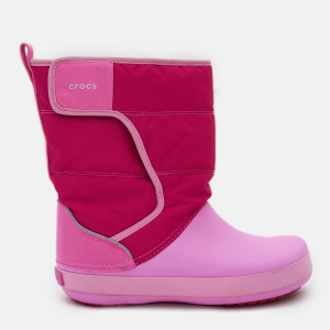 Чоботи Crocs Kids Lodge Point Snow Boot K 204660-6LR-J4 36-37 Рожеві (191448212930_9001046483506) в Луцьку