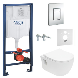 Інсталяція GROHE Rapid SL 38772001 + унітаз VOLLE Altea Rimless 13-64-267 + сидіння Slim Soft Close +37131000 ТОП в Луцьку