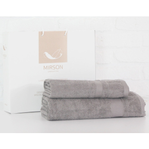 Набір рушників банних MirSon №5082 Elite SoftNess Smoky 50х90, 70х140 (2200003960860) рейтинг