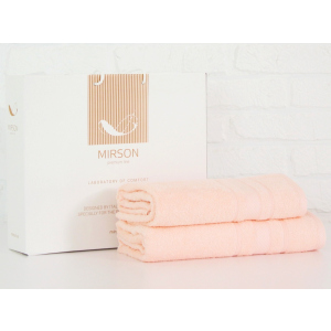 Набор банных полотенец MirSon №5080 Elite SoftNess Peach 50х90, 70х140 (2200003960846) ТОП в Луцке