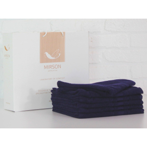 Набор банных полотенец MirSon №5073 Elite SoftNess Darkblue 50х90 6 шт (2200003523973) в Луцке