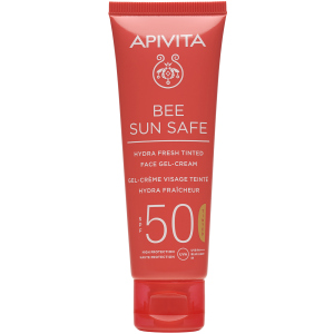 Солнцезащитный гель-крем для лица Apivita Bee Sun Safe SPF50 с оттенком 50 мл (5201279080174) в Луцке