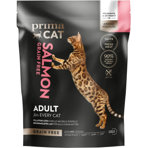 Сухой беззерновой корм для взрослых котов Prima Cat Grain Free Salmon с лососем 1.4 кг (6430069580146) лучшая модель в Луцке