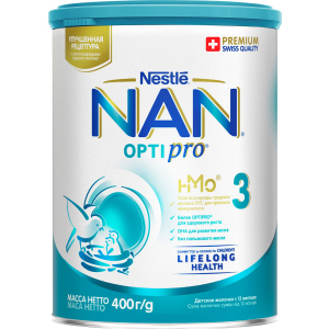 хороша модель Упаковка дитячої суміші Nestle NAN 3 з 12 місяців 400 г х 12 шт (7613032476182)