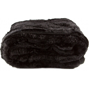 Плед LIFETIME Furry blanket Чорний 120x150 см (871125227910-2 black) ТОП в Луцьку