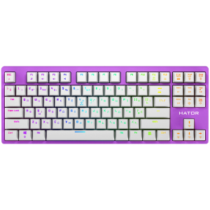 Клавіатура провідна HATOR Rockfall EVO TKL Kailh Optical Lilac (HTK-633) надійний