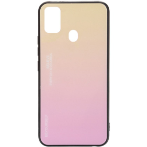 Панель BeCover Gradient Glass для Samsung Galaxy M21 SM-M215/M30s SM-M307 Yellow-Pink надійний