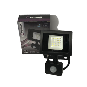 LED прожектор Velmax Датчик руху ІЧ, 20W, 1800Lm, 6200К (4427) в Луцьку