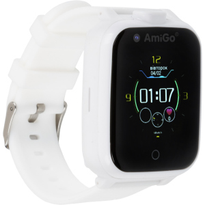 Детские смарт-часы с видеозвонком AmiGo GO006 GPS 4G WIFI Videocall White (dwswgo6w) лучшая модель в Луцке