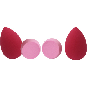 Набор спонжей для макияжа Biutee в боксе для хранения Красно-розовый 4 шт (BEA7358888119) в Луцке
