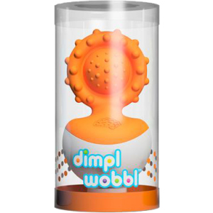 Прорізувач-неваляшка Fat Brain Toys dimpl wobl помаранчевий (F2172ML) (811802024442) краща модель в Луцьку