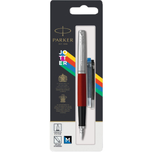 Ручка перова Parker Jotter 17 Standart Red CT FP M блістер (15 716) ТОП в Луцьку