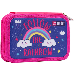 Пенал твердий Smart подвійний HP-01 Follow the rainbow фіолетовий (532818) краща модель в Луцьку