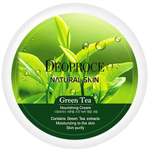 Антивозрастной восстанавливающий крем для лица Deoproce Natural Skin Green Tea с Гиалуроновой кислотой, Экстрактом зеленого чая и Витамином Е 100 мл (8809240760475) надежный