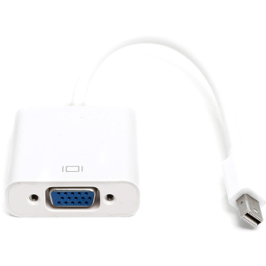 Перехідник PowerPlant mini DisplayPort (Thunderbolt) (M) - VGA (F) 0.15 м Білий (CA911899)