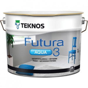 купить Грунтовка Teknos FUTURA AQUA 3 ( Текнос ФУТУРА АКВА 3 ) 2.7 л водоразбавляемая, для дерева и металла