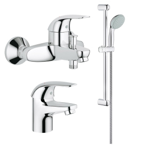 Набір змішувачів Grohe Euroeco 124428 краща модель в Луцьку