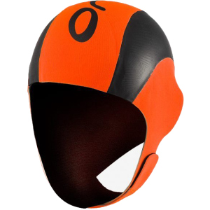 Неопренова шапочка Orca High Visibility Neoprene Swim Cap Orange/Black (LA424854) краща модель в Луцьку