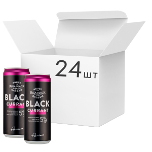 Упаковка слабоалкогольного напою Riga Black Balsam Currant Cocktail 5% 0.33 л x 24 шт (4750012000845) в Луцьку