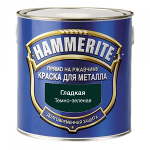 Фарба для металу Hammerite Akzo Nobel гладка, темно-зелена 5 л. в Луцьку