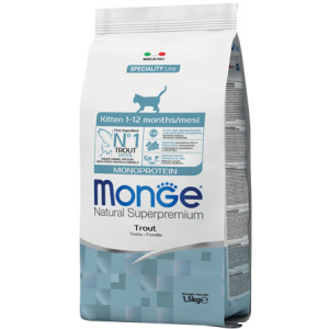 Сухой корм для котят всех пород Monge Cat Monoprotein Kitten Trota 1.5 кг (8009470005500)