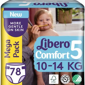 Підгузки Libero Ліберо Comfort 5 10-14 кг 78 шт одноразові (7322541083346) ТОП в Луцьку