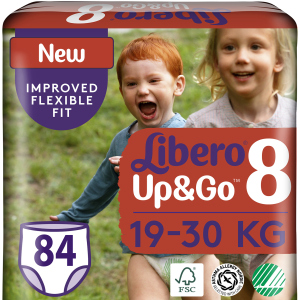 Підгузки-трусики Libero Up&Go 19-30 кг розмір 8 84 шт (7322541481517) в Луцьку