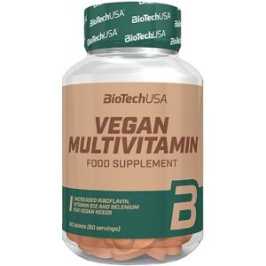 Витамины и минералы Biotech Vegan Multivitamin 60 таблеток (5999076239337) ТОП в Луцке