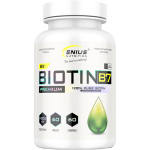 Вітаміни Genius Nutrition Biotin B7 60 таблеток (7355438599552) надійний