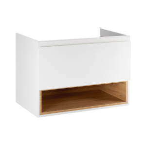 Тумба підвісна Qtap Robin 800х580х437 White/Whitish oak QT1374TPВ8001WWO краща модель в Луцьку