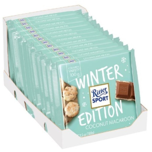 Упаковка молочного шоколаду Ritter Sport з начинкою кокос та макаруни 12 шт х 100 г (4000417300607) ТОП в Луцьку