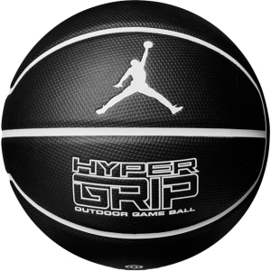 М'яч баскетбольний Nike Jordan Hyper Grip 4P Size 7 Black/White/White/White (J.000.1844.092.07) краща модель в Луцьку