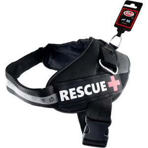 Шлей посилений Pet Nova Rescue+ M 55-65 см Чорний (HA-RESCUE-BL-M) (5903031442168) ТОП в Луцьку