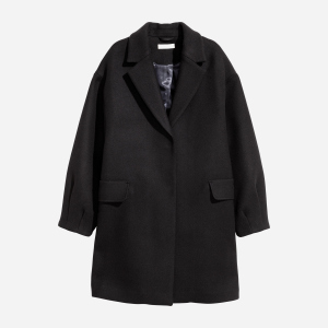 Пальто H&M XAZ085247EASA M Черное (DD8000001625747) лучшая модель в Луцке