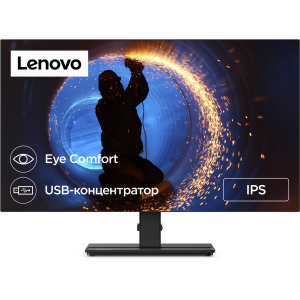 Монітор 27" Lenovo ThinkVision P27q-20 (61EAGAT6UA) USB Type-C 65W / 8-bit / sRGB 99% ТОП в Луцьку