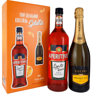 купити Лікер Dilmoor Aperitivo Spritz 1 л 11% + Вино ігристе Valdo Prosecco DOC Extra dry Spumante Bianco 0.75 л сухе біле 11% (91128841088)