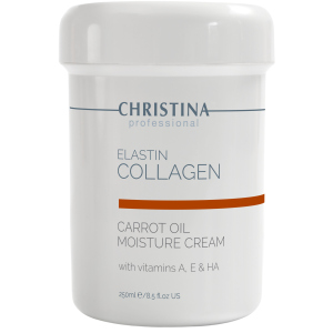 Увлажняющий крем для сухой кожи Christina Elastin Collagen Carrot Oil Moisture Cream with Vitamins A, E & HA 250 мл (7290100361054) рейтинг