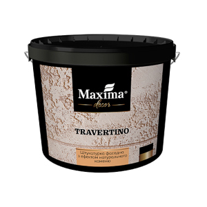 Штукатурка фасадная с эффектом натурального камня Travertino Maxima Decor - 15 кг (45658) ТОП в Луцке