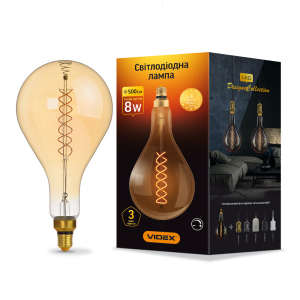 LED лампа VIDEX Filament PS160FASD 8W E27 2200K дімерна бронза лучшая модель в Луцке