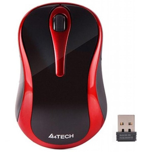 хорошая модель Миша A4 Tech G3-280N (Black+Red) безпровідна V-Track USB, 1000dpi