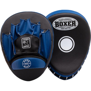 Лапы боксерские гнутые Boxer Черно-синие (2011-01B)