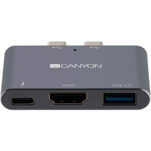 Мультипортовая док-станция Canyon 3-в-1 USB Type C (CNS-TDS01DG) ТОП в Луцке