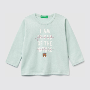 Футболка с длинными рукавами United Colors of Benetton 3ATNC14TM.P-37R 90 см (8033379762073) лучшая модель в Луцке