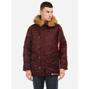 Парку Alpha Industries Slim Fit N-3B Parka XS Maroon/Orange ТОП в Луцьку