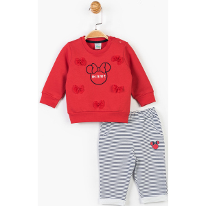 Костюм (свитшот + брюки) Disney Minnie Mouse MN14646 68-74 см Бело-красный с черным (8691109762733)